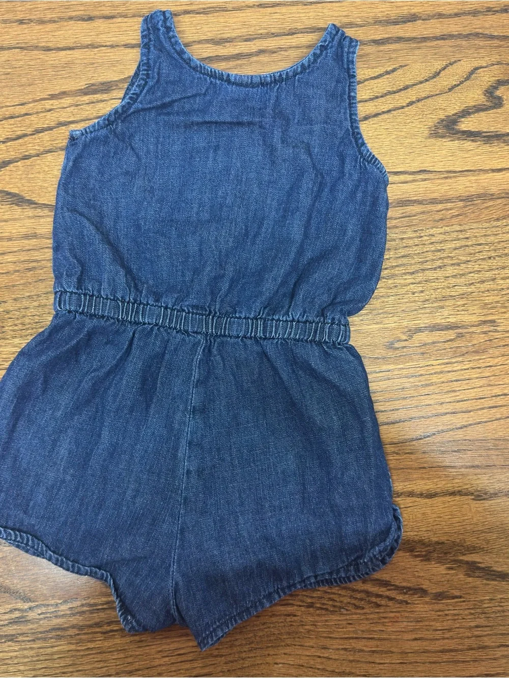 GAP Dark Blue Denim Button-Front Girls Romper